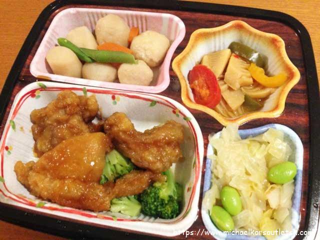 ほほえみ御膳 鶏肉の黒酢和え